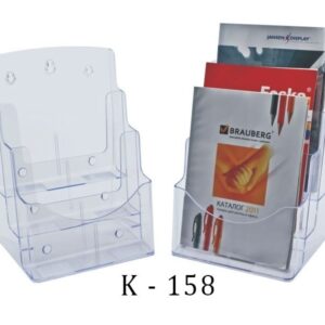 Bukletų laikiklis K-158, A4, pastatomas/pakabinamas, 3 skyrių