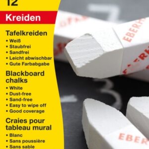 Kreida EberhardFaber, 12vnt, kvadratinė, baltos spalvos