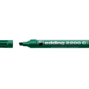 Permanentinis žymeklis Edding 2200C, kirstu galiuku, 1-5mm, žalios spalvos