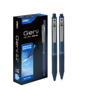 Gelinis rašiklis DELI Geni 0.7mm, mėlynos spalvos