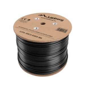 Lanberg LCF6-30CU-0305-BK tinklo kabelis Juoda 305 m Cat.6 outdoor - Image 1