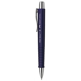 Automatinis tušinukas Faber-Castell Poly Ball, 0.7mm, mėlynos spalvos, mėlynos spalvos korpusas