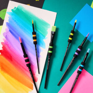 Teptukų rinkinys Faber-Castell soft touch juodi, 6 vnt./pak. (Nr. 2, 4, 6, 8, 10, 12) - Image 4
