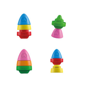 Vaškinės kreidelės Keyroad Rocket, 6 dalys (2 raketos) - Image 2