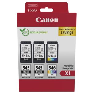 Canon 8286B013 rašalo kasetė 3 vnt Originalus Didelė (XL) išeiga Juoda, Žydras, Rausvai raudona, Geltona