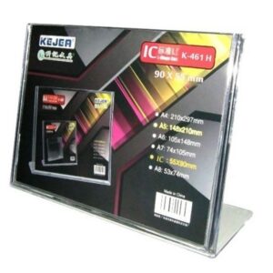 Informacinis laikiklis L formos, K-461, 90X55mm, horizontalus