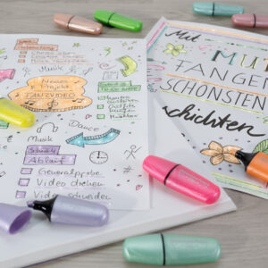 Teksto žymekliai EberhardFaber, mini, blizgūs, neoniniai, 5 spalvų - Image 4