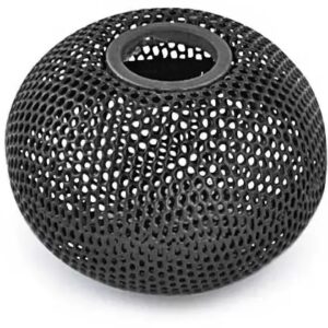 Dėžutė sąvaržėlėms apvali, magnetinė Forpus perforuoto metalo juoda