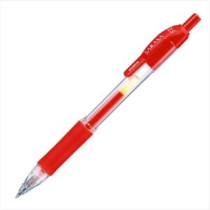 Automatinis tušinukas Zebra Sarasa, gelinis, 0,5mm, raudonos spalvos