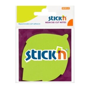 Lipnūs lapeliai Stick´N 21180, 50 lapelių, Lapo formos, žalios spalvos, blisteryje