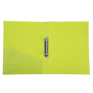 Plastikinis žiedinis segtuvas DELI Rio A4/2,8cm 2 žiedų, įvairių spalvų - Image 5