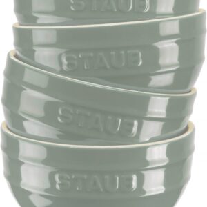 STAUB SERVING Set of 4 bowls 14 cm, eucalyptus