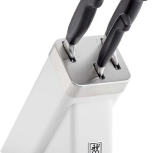 ZWILLING FOUR STAR Zestaw 3 noży w bloku samoostrzącym biały
