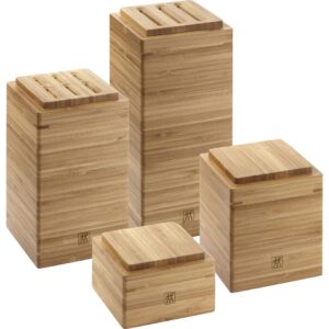 Set of 4 Zwilling bamboo containers