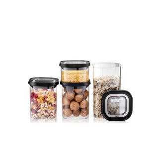 GEFU PANTRY Stačiakampio formos Konteineris Juoda, Permatomas 4 vnt - Image 3