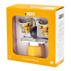 Bialetti Mini Express Lichtenstein Mokos gaminimo indas Sidabras, Geltona - Image 2
