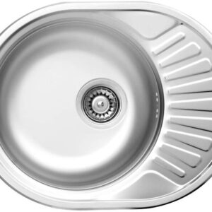 1-bowl steel sink with drainer - Image 1