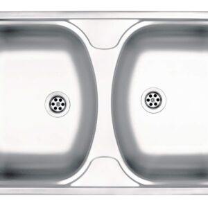 2-bowl steel sink - Image 1