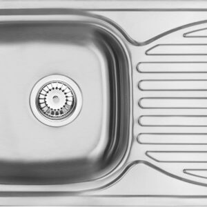 1-bowl steel sink with drainer
