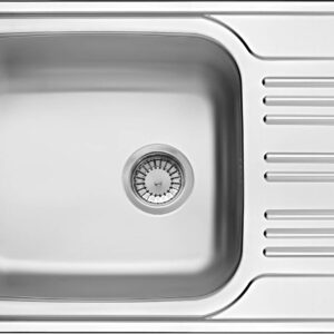 1-bowl steel sink with drainer