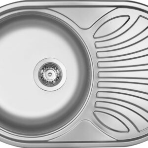 1-bowl steel sink with drainer