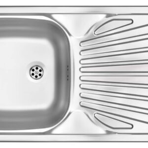 1-bowl steel sink with drainer