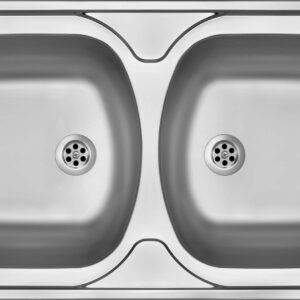 2-bowl steel sink - overlay