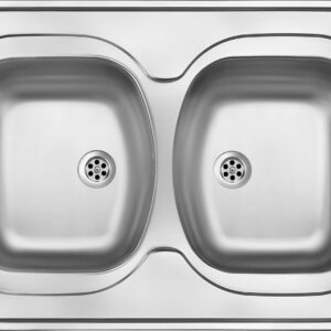 2-bowl steel sink - overlay