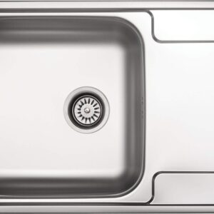 1-bowl steel sink with drainer