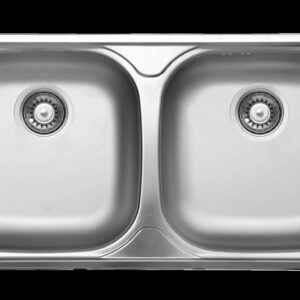 2-bowl steel sink