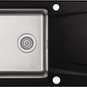 1-bowl granite-steel sink with drainer