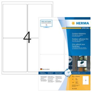 HERMA 9539 lipni etiketė Stačiakampis Balta 160 vnt - Image 3