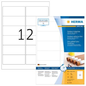 HERMA 9538 lipni etiketė Stačiakampis Balta 480 vnt - Image 3
