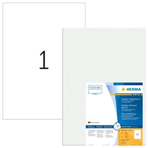 HERMA 9544 lipni etiketė Stačiakampis Balta 40 vnt - Image 2