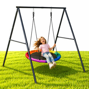 Vaikiškos sodo sūpynės „lizdas“ 100 cm plieninis rėmas, ECOTOYS