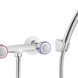 Wall-mounted shower faucet with shower set - Image 1