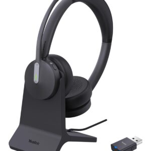 Yealink WH64 Hybird Dual with Charging Stand Teams Laisvų rankų įranga Bevielis Su lankeliu Biuras / skambučių centras C tipo USB Bluetooth Įkrovimo stovas Juoda - Image 2