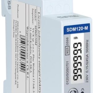 Licznik energii jednofazowy z Modbus dwukierunkowy VCX SDM120M (MID)