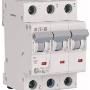 HN-B20/3 MINIATURE CIRCUIT BREAKER B 20A 3P 3M 6KA