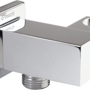Square angled connector with handset holder