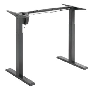 Biurko elektryczne z regulacją wys Ergo Office, szare, max wys 123cm , 80 kg - bez blatu, do pracy stojąco siedzącej, ER-433 - Image 2