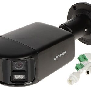 Hikvision Pro Series with ColorVu DS-2CD2T87G2P-LSU/SL(4mm)(C)/O-STD/BLACK Kulka (forma) IP apsaugos kamera Vidaus 5120 x 1440 pikseliai Lubos / siena - Image 2