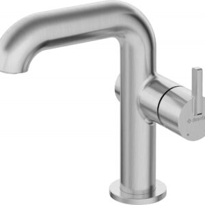 Basin mixer with rectangular spout