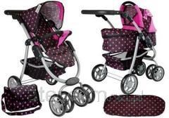 2-in-1 stroller with bag Carrycot black-pink 7706 Lean Toys