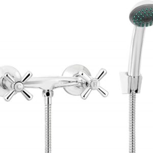 Wall-mounted shower faucet with shower set