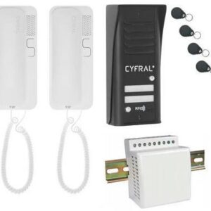 INTERCOM CYFRAL COSMO 2-TENANT BLACK - Image 1