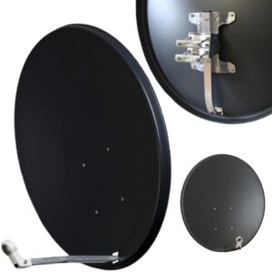 Palydovinė antena CORAB COR-900SA plieninis stogelis 90 cm Grafitas - Image 3
