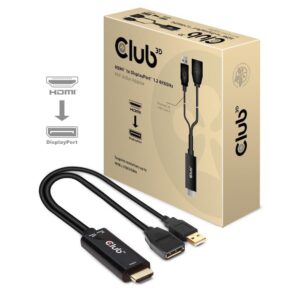 CLUB3D CAC-1331 vaizdo kabelio adapteris 0,25 m HDMI DisplayPort Juoda - Image 3