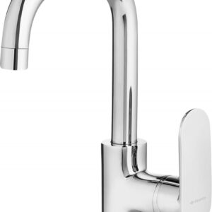 Basin mixer with rectangular spout - Image 1