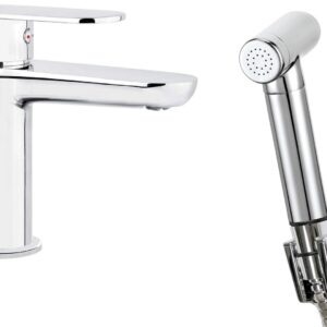 Basin faucet with bidetta shower head